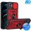 iPhone 13 Telefoonhoesje - Armor Case - Lens Protector - Met Ring - Rood