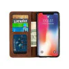 iPhone 11 Pro telefoonhoesje - Echt Leer - Book Case - Hoesje met Kaarthouder - Lichtbruin