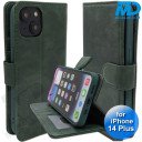 iPhone 14 Plus- Telefoonhoesje - Book Case - Donker Groen