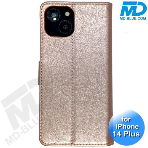 iPhone 14 Plus  - Telefoonhoesje - Book Case - Rosé Goud