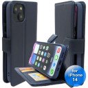 iPhone 14 - Telefoonhoesje - Book Case - Donker Blauw