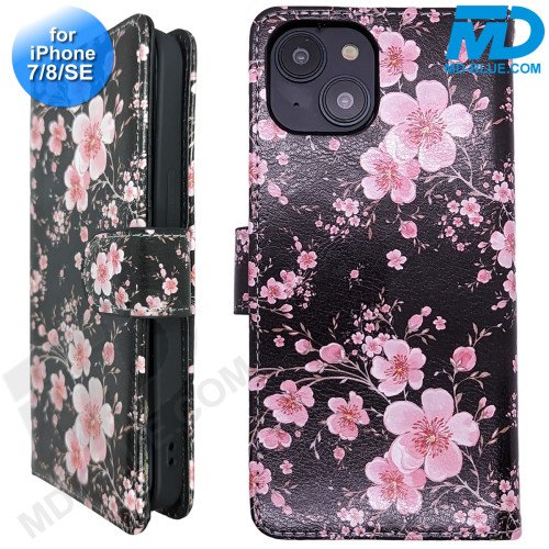 iPhone 7/8/SE - Telefoonhoesje - Book Case - Bloemen