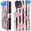 iPhone 11 - Telefoonhoesje - Book Case - Hartjes
