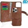 iPhone 12 / 12 Pro Telefoonhoesje - Book Case - Portemonnee - Magsafe - 4 in 1 - Coffee