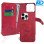 MDblue Premium Book Case Telefoonhoesje – Magsafe- Suède Look – Rood – iPhone 17 Pro Max