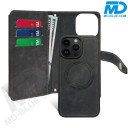 MDblue Premium Book Case Telefoonhoesje - Magsafe – Suède Look– Zwart – iPhone 17 Air