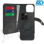 MDblue Premium Book Case Telefoonhoesje - Magsafe – Suède Look– Zwart – iPhone 17 Air