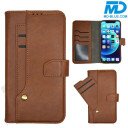 MDBlue - iPhone Xr - Telefoonhoesje - Bookcase Luxe - Coffee