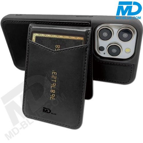 iPhone 13 en 14 Telefoonhoesje - Back Cover - Card Houder -Portemonnee - Magsafe - 2 in 1 - Zwart  