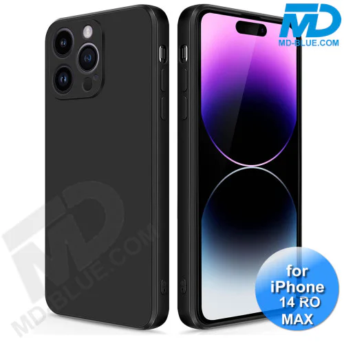 iPhone 14 Pro Max Telefoon Hoesje Siliconen Zwart iPhone 14 Pro Max Telefoon Hoesje Siliconen Zwart