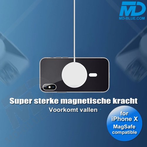 iPhone X /Xs 10 Hoesje Transparant Siliconen MagSafe - iPhone X /Xs 10 Case - iPhone X /Xs 10 - Transparant- MagSafe Case