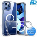 iPhone 12 Hoesje Transparant Siliconen MagSafe - iPhone 12 Case - iPhone 12 - Transparant- MagSafe Case - Witte ring