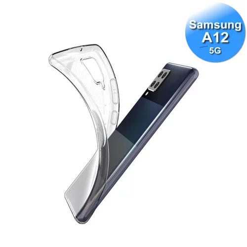 Samsung A12 (5G) - Telefoonhoesje - Achterkantje - Siliconen - Transparant