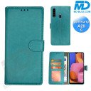 Samsung Galaxy A20 S Hoesje - Portemonnee Book Case - Kaarthouder & Magneetsluiting - Turquoise