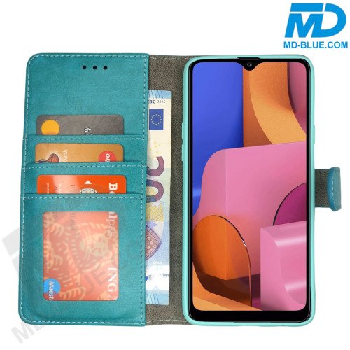 Samsung Galaxy A20 S Hoesje - Portemonnee Book Case - Kaarthouder & Magneetsluiting - Turquoise