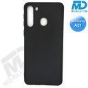 Samsung A21- Telefoonhoesje - Achterkantje - Silliconen - Zwart