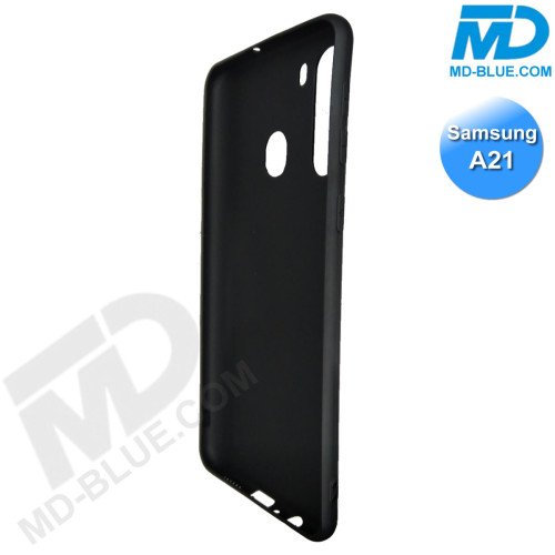 Samsung A21- Telefoonhoesje - Achterkantje - Silliconen - Zwart