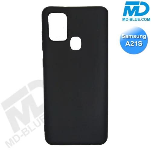 Samsung A21s- Telefoonhoesje - Achterkantje - Silliconen - Zwart