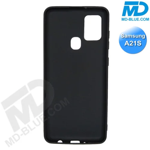 Samsung A21s- Telefoonhoesje - Achterkantje - Silliconen - Zwart