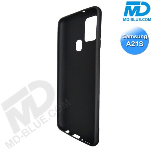 Samsung A21s- Telefoonhoesje - Achterkantje - Silliconen - Zwart