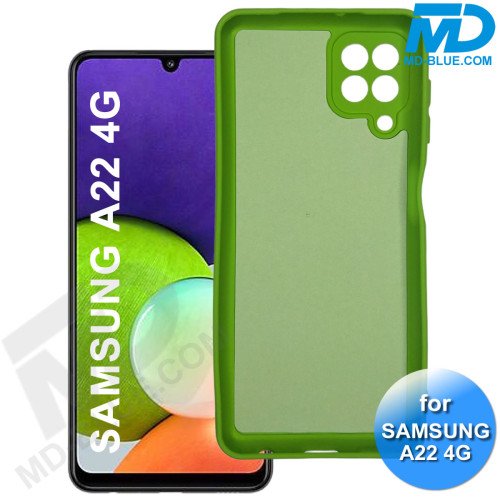 Samsung A22 (4G) - Telefoonhoesje - Achterkantje - Premium Silliconen - Groen Samsung A22 (4G) - Telefoonhoesje - Achterkantje - Premium Silliconen - Groen