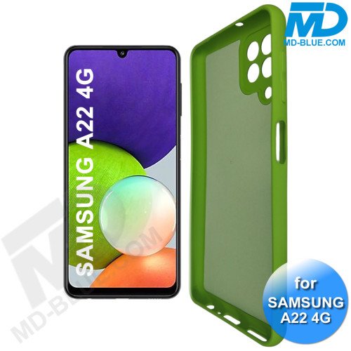 Samsung A22 (4G) - Telefoonhoesje - Achterkantje - Premium Silliconen - Groen Samsung A22 (4G) - Telefoonhoesje - Achterkantje - Premium Silliconen - Groen
