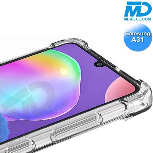 Samsung A31 - Telefoonhoesje - Achterkantje - Siliconen - Antishock - Transparant Samsung A31 - Telefoonhoesje - Achterkantje - Siliconen - Antishock - Transparant