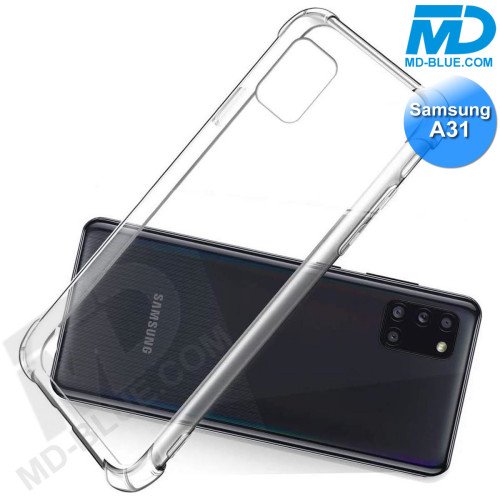 Samsung A31 - Telefoonhoesje - Achterkantje - Siliconen - Antishock - Transparant Samsung A31 - Telefoonhoesje - Achterkantje - Siliconen - Antishock - Transparant
