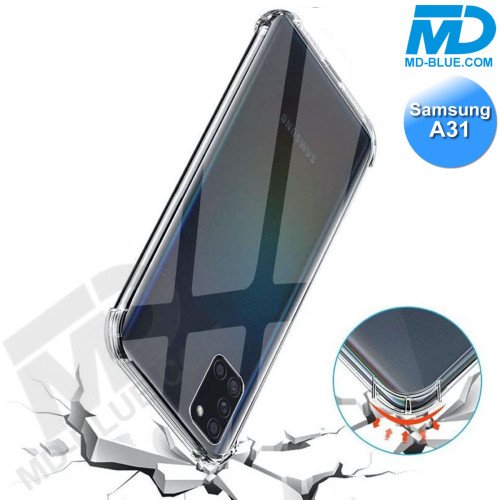 Samsung A31 - Telefoonhoesje - Achterkantje - Siliconen - Antishock - Transparant Samsung A31 - Telefoonhoesje - Achterkantje - Siliconen - Antishock - Transparant