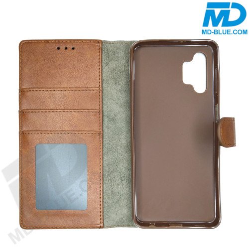 Samsung Galaxy A32 5G Hoesje - Portemonnee Book Case - Kaarthouder & Magneetsluiting - Bruin