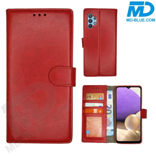 Oppo A54 / A74 (5G) Book Case Telefoonhoesje - Portemonnee  - Kaarthouder & Magneetsluiting - Rood