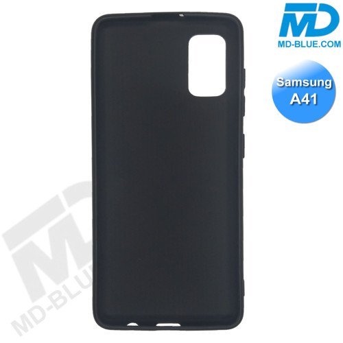 Samsung A41- Telefoonhoesje - Achterkantje - Silliconen - Zwart