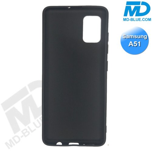 Samsung A51- Telefoonhoesje - Achterkantje - Silliconen - Zwart