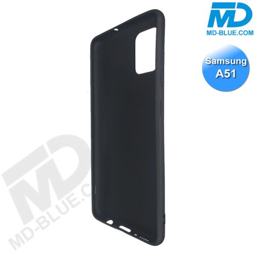 Samsung A51- Telefoonhoesje - Achterkantje - Silliconen - Zwart