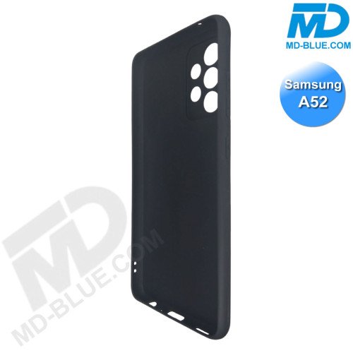 Samsung A52- Telefoonhoesje - Achterkantje - Silliconen - Zwart
