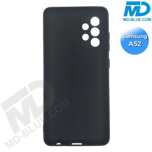 Samsung A52- Telefoonhoesje - Achterkantje - Silliconen - Zwart