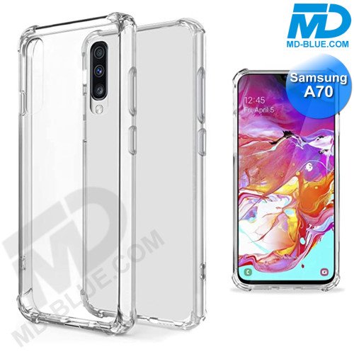 Samsung A70 - Telefoonhoesje - Achterkantje - Siliconen - Antishock - Transparant Samsung A70 - Telefoonhoesje - Achterkantje - Siliconen - Antishock - Transparant