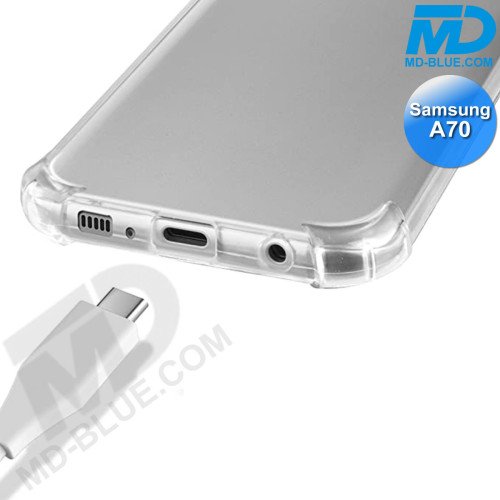 Samsung A70 - Telefoonhoesje - Achterkantje - Siliconen - Antishock - Transparant Samsung A70 - Telefoonhoesje - Achterkantje - Siliconen - Antishock - Transparant