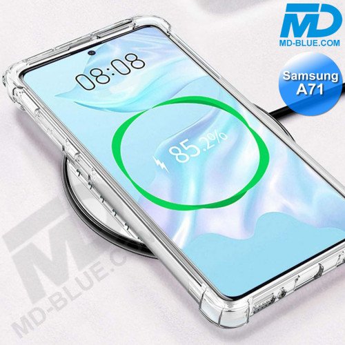 Samsung A71 - Telefoonhoesje - Achterkantje - Siliconen - Antishock - Transparant