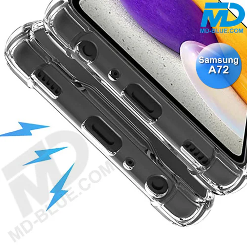 Samsung A72 - Telefoonhoesje - Achterkantje - Siliconen - Antishock - Transparant Samsung A72 - Telefoonhoesje - Achterkantje - Siliconen - Antishock - Transparant