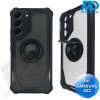 Samsung S22 Telefoonhoesje - Back Cover - Antishock - Zwart Transparant 