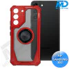 Samsung S22 Telefoonhoesje - Back Cover - Antishock - Rood Transparant 