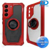 Samsung S22 Telefoonhoesje - Back Cover - Antishock - Rood Transparant 