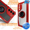 Samsung S22 Telefoonhoesje - Back Cover - Antishock - Rood Transparant 