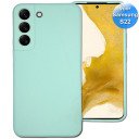 Samsung S22 - Telefoonhoesje - Achterkantje - Silliconen - Licht Groen