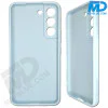 Samsung S22 - Telefoonhoesje - Achterkantje - Silliconen - Metaal Blauw