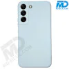 Samsung S22 - Telefoonhoesje - Achterkantje - Silliconen - Metaal Blauw
