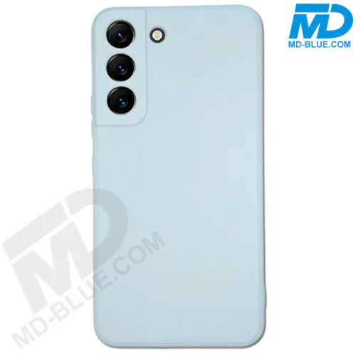 Samsung S22 - Telefoonhoesje - Achterkantje - Silliconen - Metaal Blauw