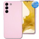 Samsung S22 - Telefoonhoesje - Achterkantje - Silliconen - Roze