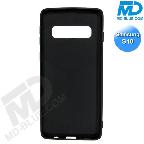 Samsung S10 - Telefoonhoesje - Achterkantje - Silliconen - Zwart